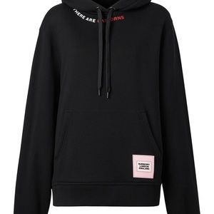 burberry unicorn print black hoodie xs